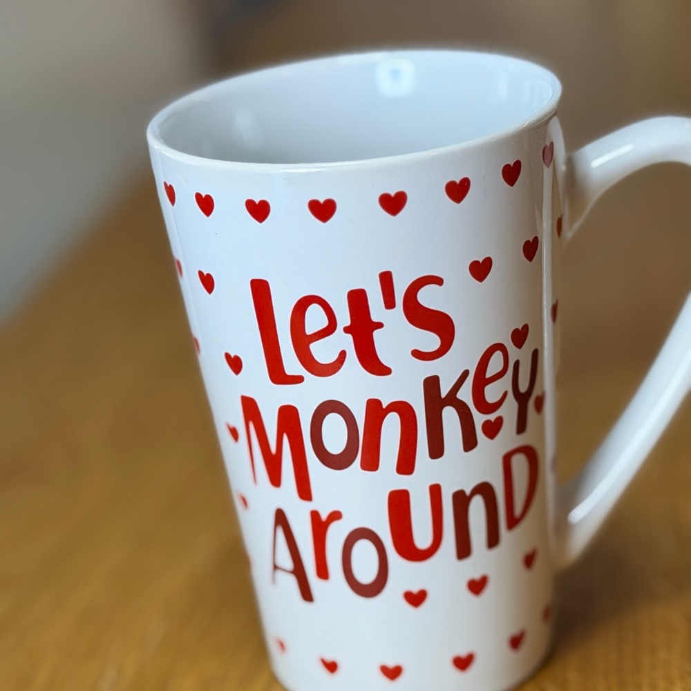 Heart Patterned White Mug
